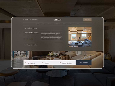 Iniala Harbour House Website Concept animation booking clean ecommerce hotel landing page layout minimal resort vietnam web design website