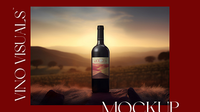 Bordeaux Bottle Mockup with Red Wine No.7 red wine mockup