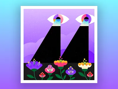 M — 36 Days of Type 36daysoftype 36daysoftype10 challenge daily eye floral illustration letter poster typeface vector