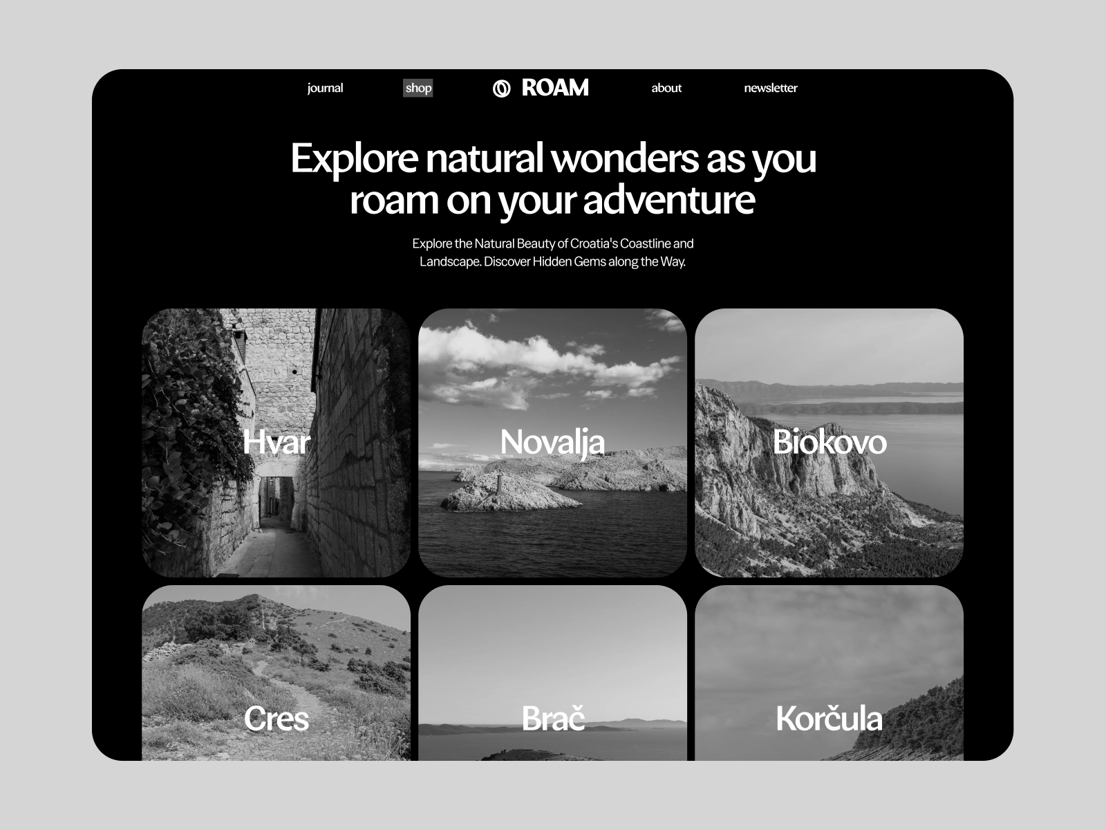 Roam - Lifestyle Magazine branding design layout lifestyle logo magazine rounded sans typography web