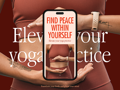 Yoga App / UI Concept agency app design design studio iphone minimal mobile red typography ui ux website yoga