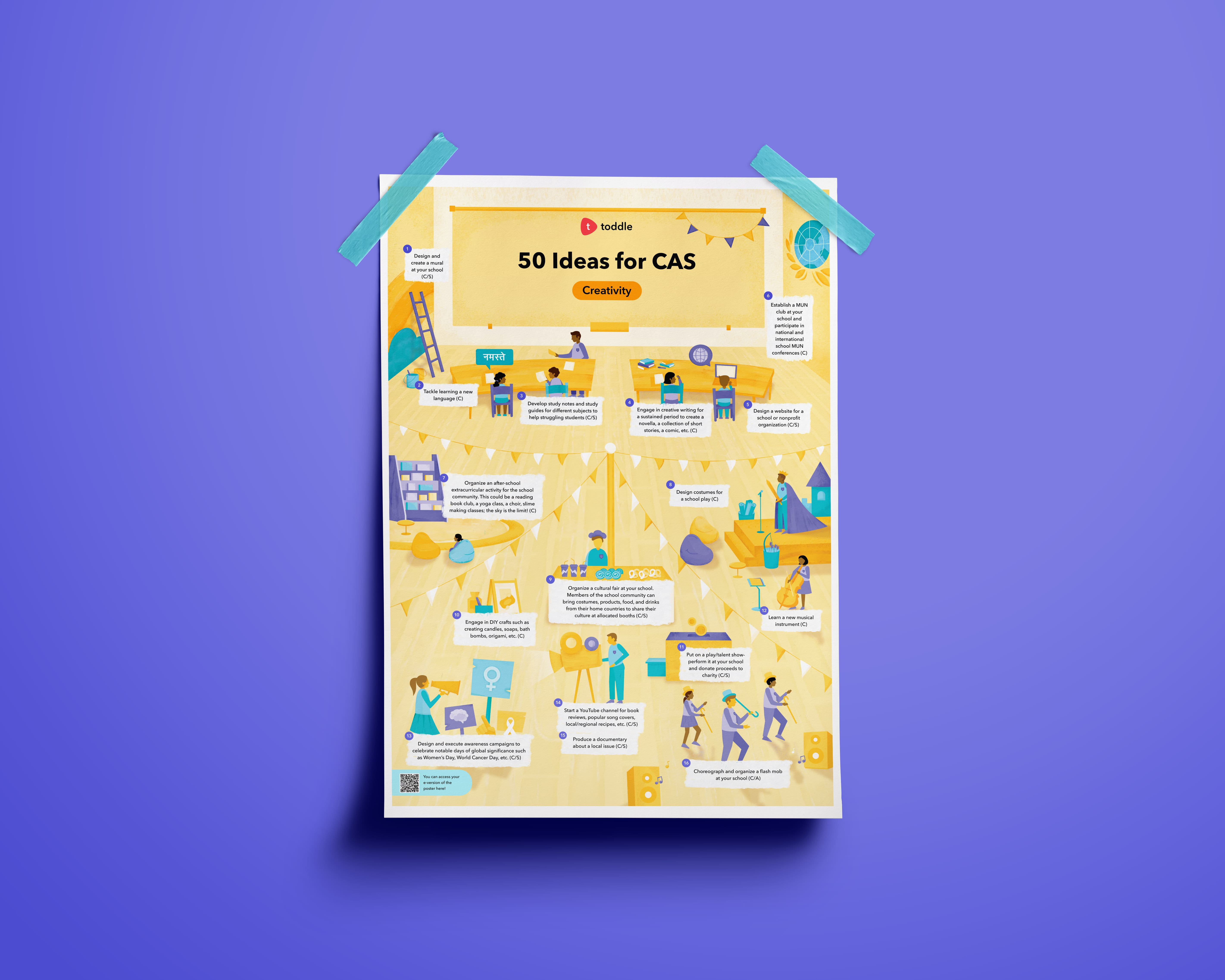 Illustrated poster for classroom activities children art design for classroom design inspiration education design educational poster figma flat art graphic design illustration illustration for classrooms illustrator kidlit art live project photoshop poster design poster illustration student activities vector art