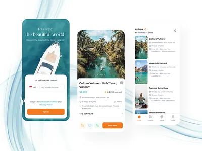 Summer Vibes - App Design Concept app design booking clean daily ui hotel mobile design product design summer vibes travel trip ui ux vacation