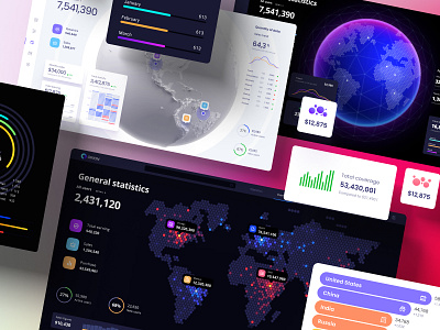 Orion UI kit – data visualization and charts templates for Figma 3d animation app chart dashboard dataviz design desktop global graphic design infographic planet saas service statistic tech template trending ui widgets