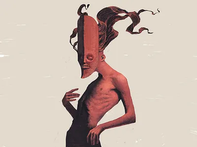 Tribal spirit character cover art illustration red spirit tribal