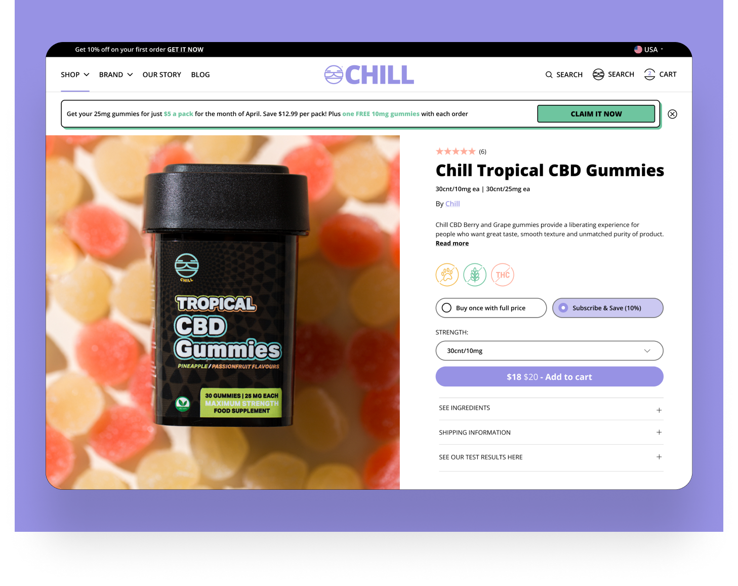 Ecommerce CBD Gummies Website Design - Built on Shopify Plus 3d animation branding design ecommerce ecommerce landing ecommerce website graphic design gummies illustration product landing shopify shopify agency shopify plus ui website design