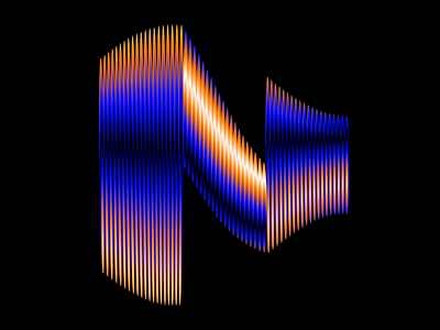 36 Days of Type - N 36 days of type 36daysoftype animation cavalry design font generative gradient graphic design kinetic type letter motion design n type type design typography