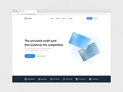 Paysphere - Credit Cards bank app banking banking app credit card finance finance app financial financial app fintech fintech app investment landing landing page minimal money money transfer savings transaction web design web finance