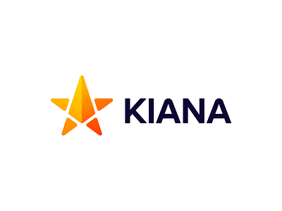 Kiana - Logo Concept 3 3d brand branding design geometric gradient identity logo logodesign piramid raising rays space star stars symbol triangle