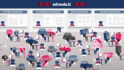 Ad for Edrauda 2d animation ad edrauda explainer video graphic design illustration lietuva motion graphics