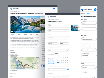 Via ferrata details booking booking details e commerce ecommerce interface landing landing page landingpage responsive design site ui uiux user experience via ferrata web web design web page webdesign webpage website