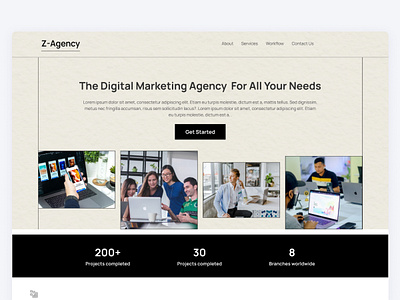 Digital Marketing Agency Website agency agency website design digital agency digital marketing landing page marketing website ui ux web ui website