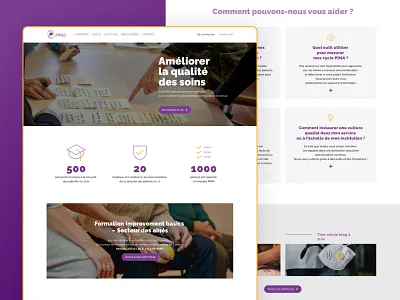 PAQS - Website Design belgium design desktop events odoo purple ui ux web website yellow