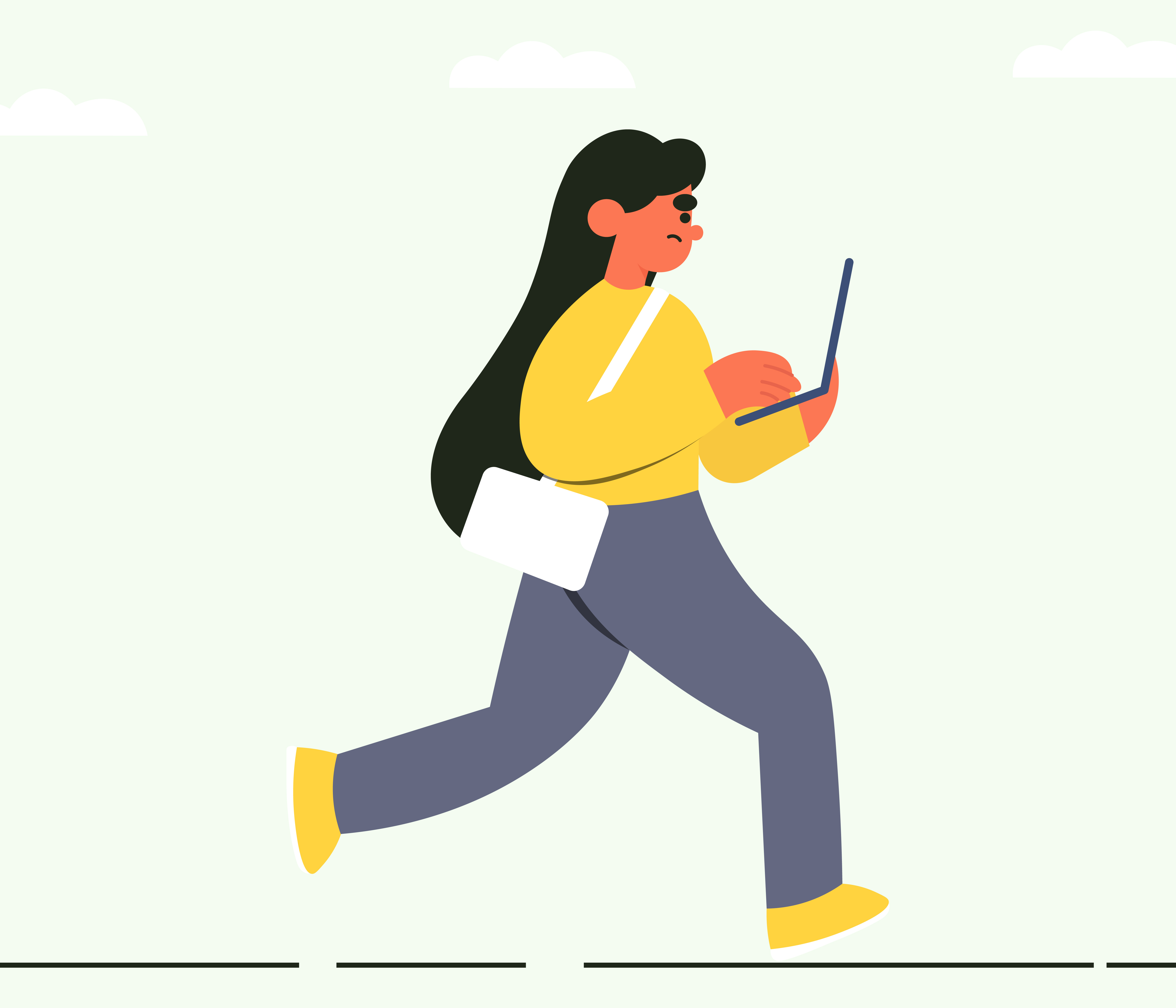 Getting Late for office illustration adobe character design digital flat graphic design illustration illustrator minimal style vector