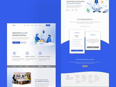 Landkit – Multipurpose web ui by Munim Hassan on Dribbble