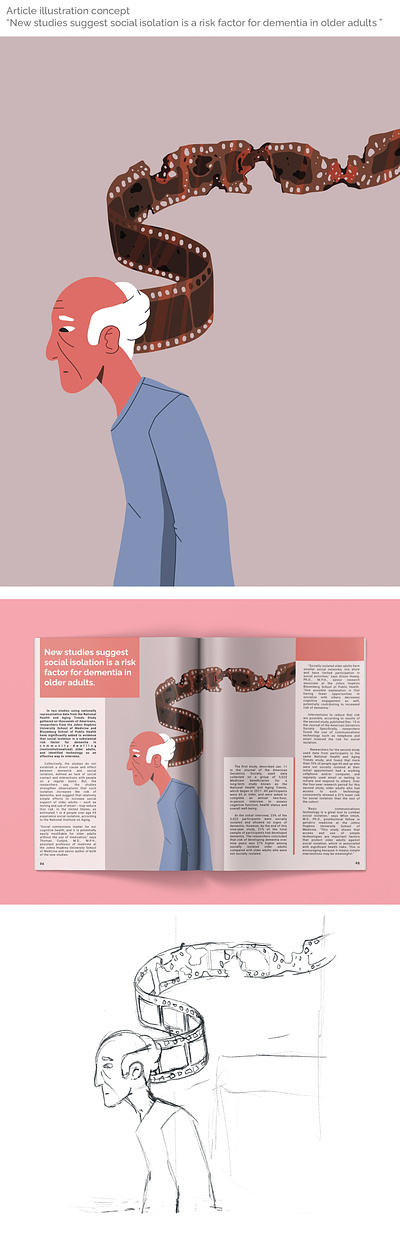Article illustration concept article cenceptual character design concept art drawing editorial design editorial illustration flat design illustration procreate