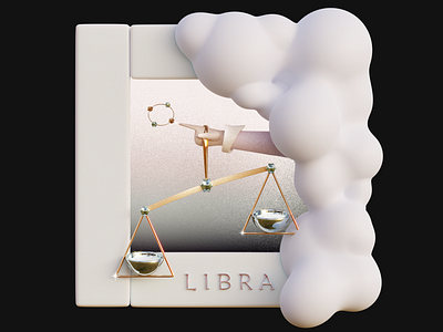 Libra 3d 3d art astrology b3d blender c4d design grain illustration libra render sign zodiac