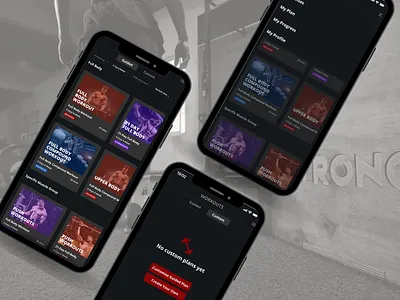 Gym Webapp app appdesign darkui design exercise gym health productdesign sports ui user interface ux webapp wellness