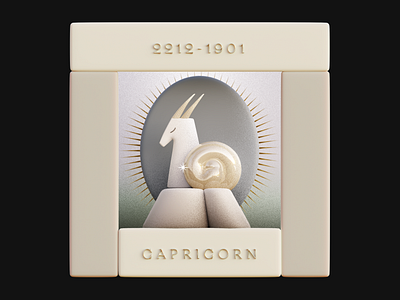 Capricorn 3d 3d art astrology b3d blender c4d capricorn design grain illustration render zodiac
