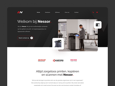 Nessor | Web Design | Branding 2d branding design digital experience printers printing product design sales ui web design