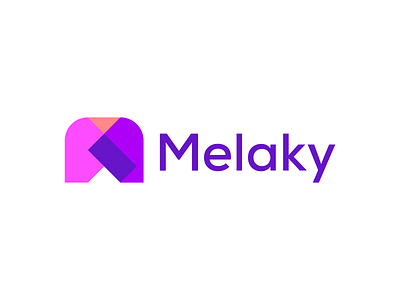 Melaky brand branding design graphic design logo logo design logo design m m logo melaky minimal modern