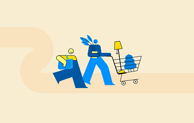 Shoppers animation design furniture gif ikea illustration motion motion graphics motiongraphics shop shopping ui