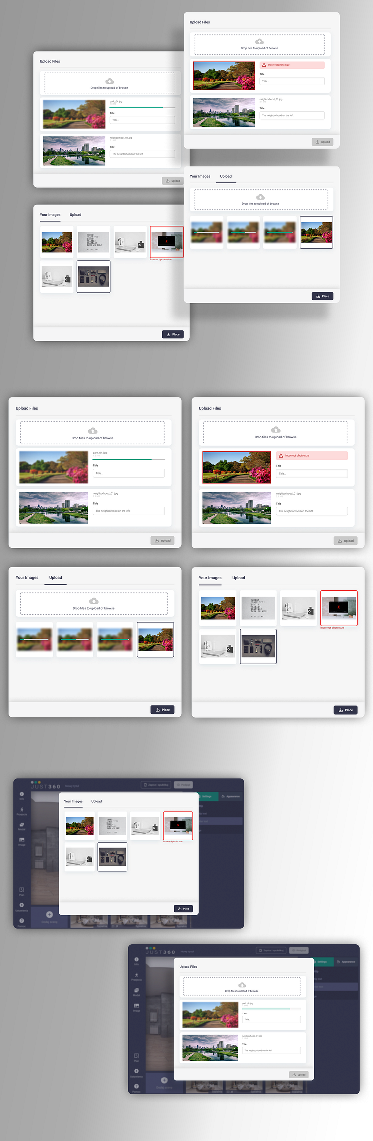 Modals UI UX Design - A collection of pop-ups / Upload by Patrycja ...