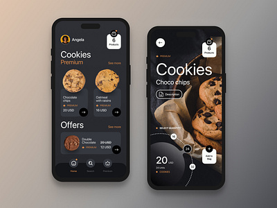 Cookies eCommerce App UI app design figma ui uiux