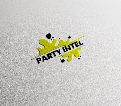 Party Intel branding design logo vector