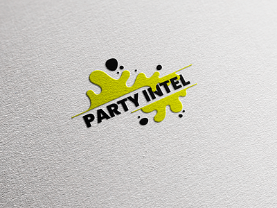 Party Intel branding design logo vector