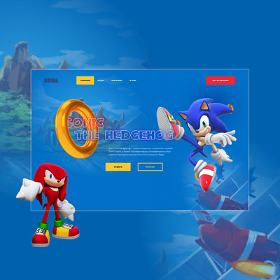 Sonic the Hedgehog blue colourful design game games graphic design sega sonic sonic the hedgehog ui