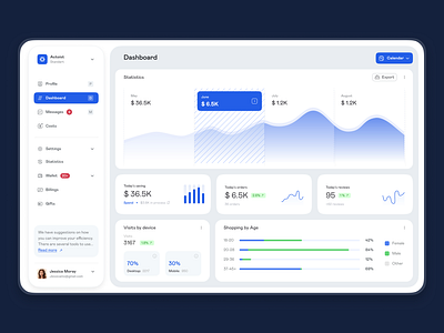 Actoist analytical dashboard analysts banking dashboard design finance flat home layo navigation numbers statistic studio ui ux website