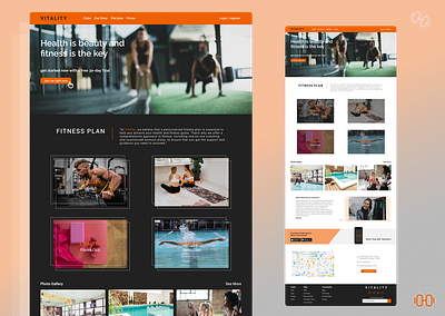 VITALITY Club Web App app landing typography ui ux