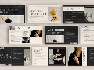 HUDSON Services and Pricing Guide canva canva template design graphic design presentation price guide price guide template service guide