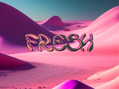 Fresh - Chrome typography design poster typography visual design