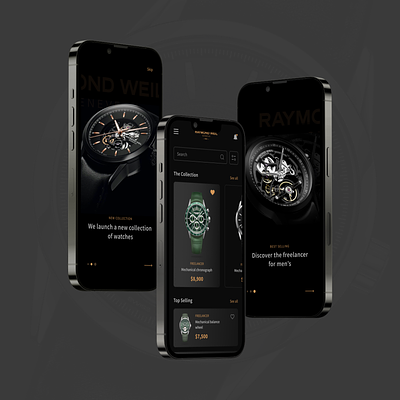 Wrist watch app UI Design app app screen dark theme dark ui design ui uide uiux ux watch app wrist watch