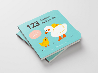 123 - Counting Book for kids 123 animals book project childish childrens book counting book cute farm illustration