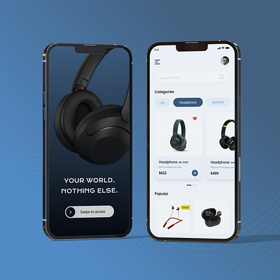 Headphone Selling App UI Design app app screen branding design headphone illustration mobile ui uidesign uiux