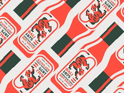 Bali 1875 branding design flat graphic hot illustration illustrator logo minimal packaging sauce tiger vector