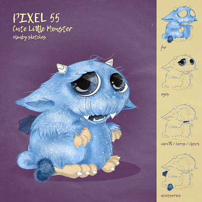 Cute Little Monster character design digitalart illustration monster