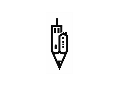 logo concept art city logo pencil