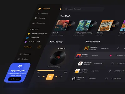 Music web app player design ui ux