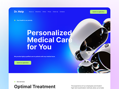 Medical Accompaniment of Treatment abroad | Website, Landing 3d design figma illustration landing page ui uidesign ux webdesign website wireframe
