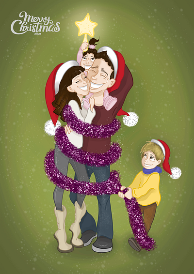 Christmas Card 01 card christmas digitalart illustration