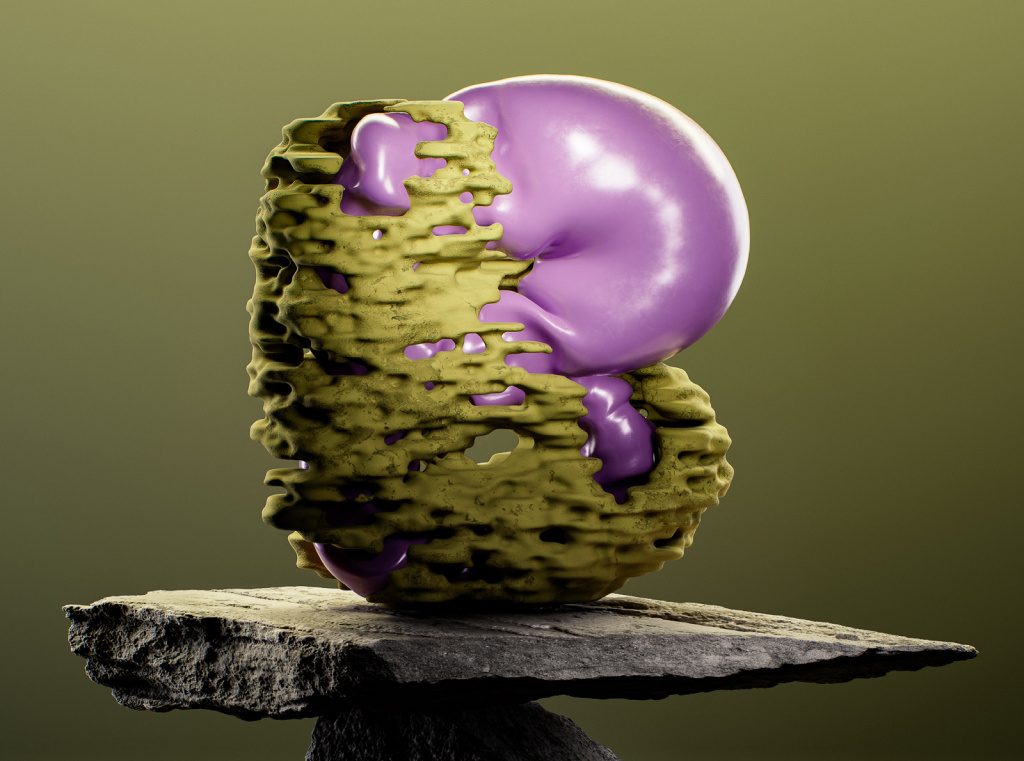 36 Days Of Type - B 3d 3d render art direction brand cinema4d design houdinifx illustration logo motion octanerender typography ui unrealengine