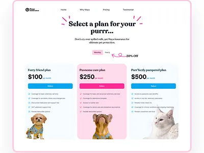 Pet Insurance pricing plan insurance pet pricing pricing page subscription website