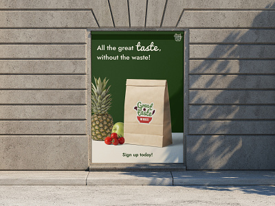 Outdoor Advertising Poster appdesign branding creative ecofriendly food foodwaste poster print