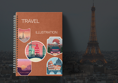 Travel illustrations/stickers graphic design illustration stikers vector