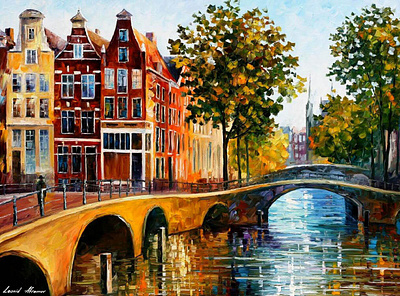 THE GATEWAY TO AMSTERDAM — oil painting on canvas leonidafremov