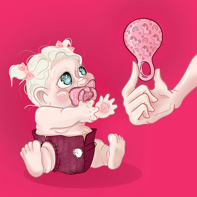 Girly Baby baby character design digitalart girly illustration unicorns
